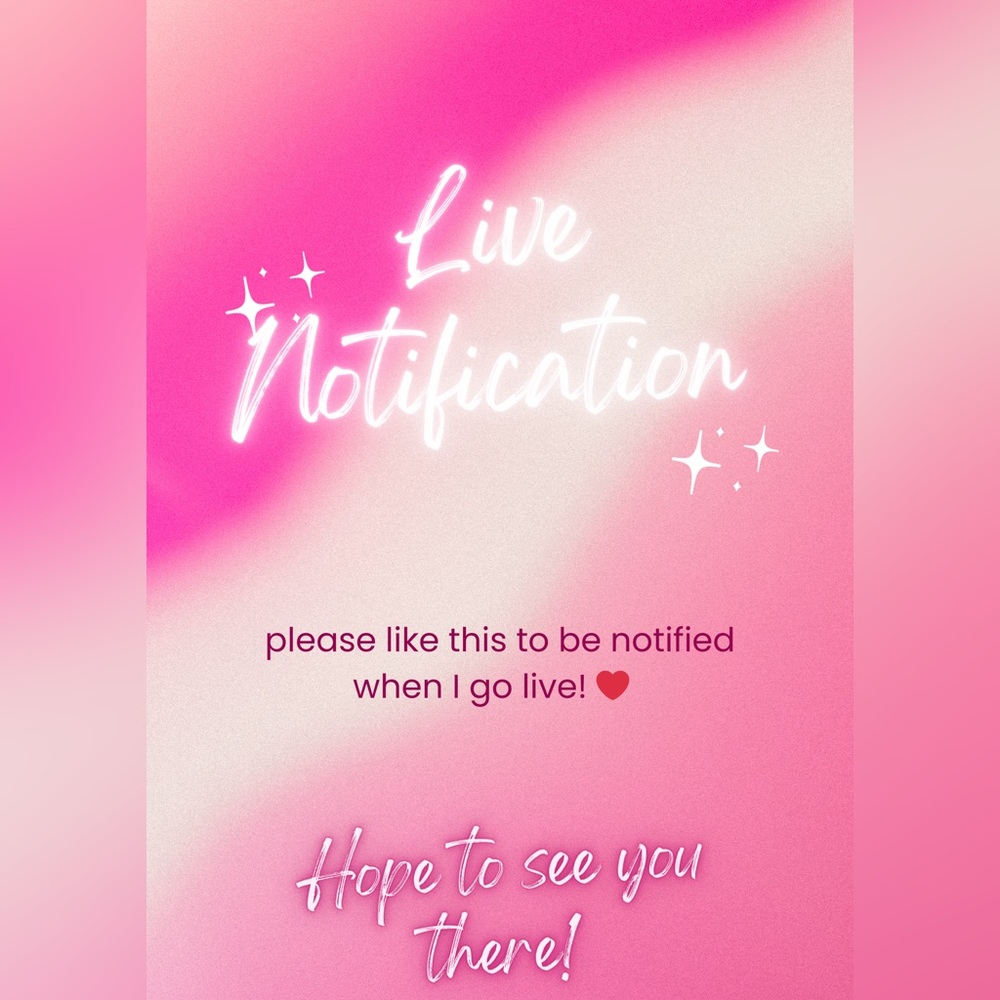 ❤️ this to be notified when I go live!